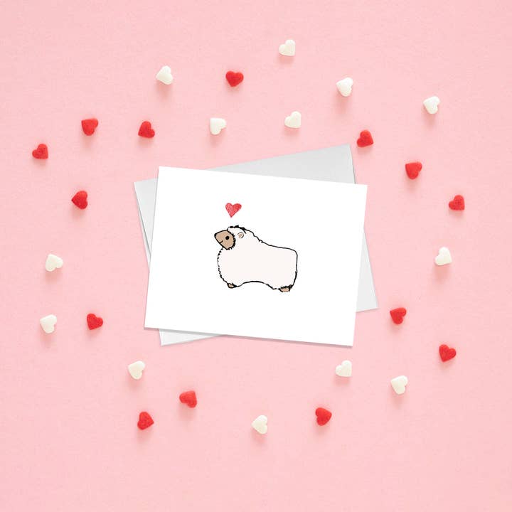 Sheepy Love Valentine'S Day Card