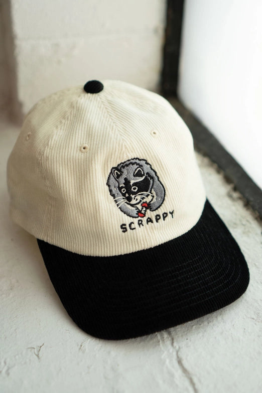 Scrappy Two-Tone Corduroy Dad Hat Embroidered Cord Hat