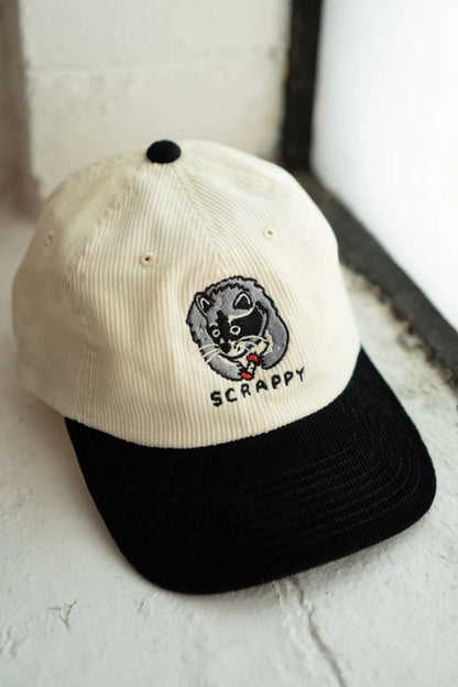 Scrappy Two-Tone Corduroy Dad Hat Embroidered Cord Hat