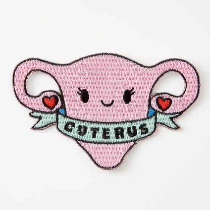 #116 Cuterus Uterus Embroidered Iron On Patch