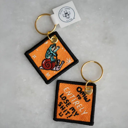 Lose My Shit Embroidered Keychain