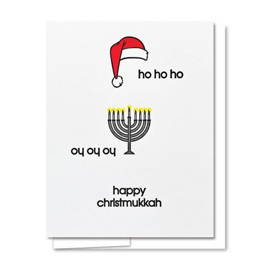 Christmukkah Letterpress Holiday Card