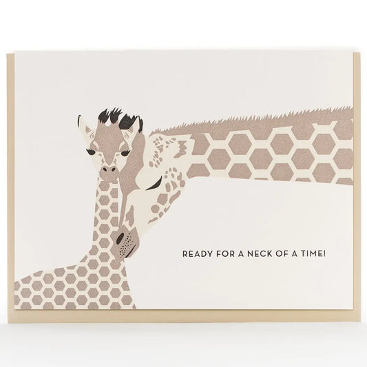 Giraffe Modern Baby Card
