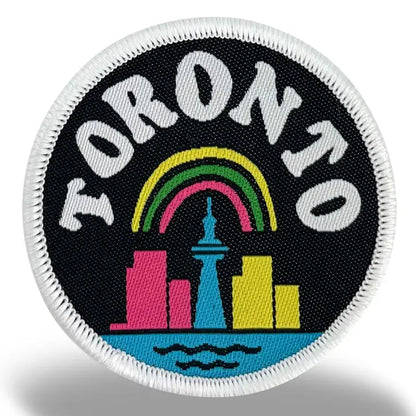 Toronto Retro Rainbow Iron On Woven Patch