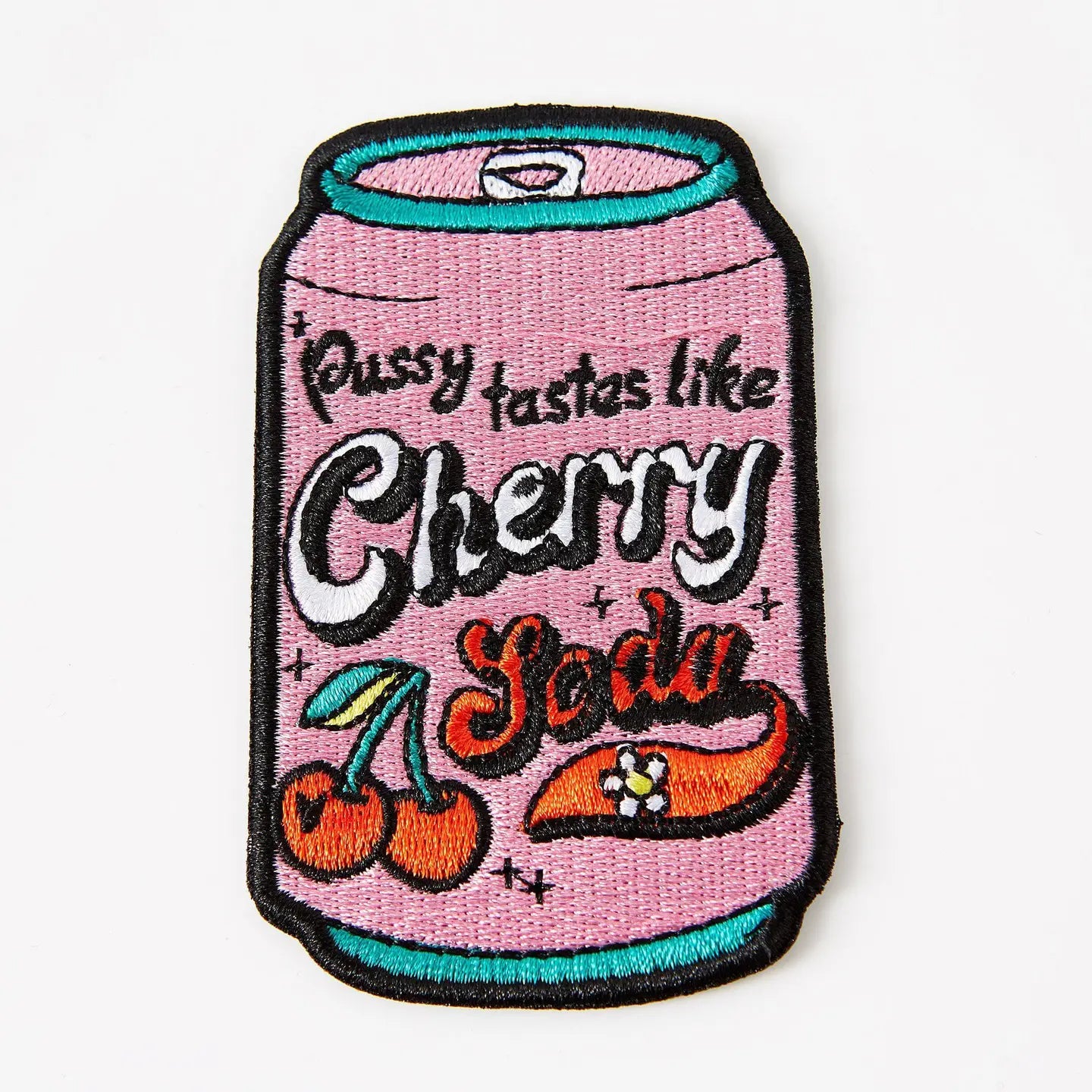 #71 Cherry Soda Embroidered Iron On Patch