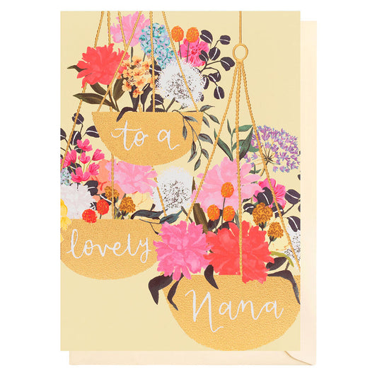 Nana Hanging Baskets Card