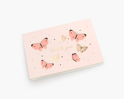 Butterfly With Gold-foil Thank You Greeting Card