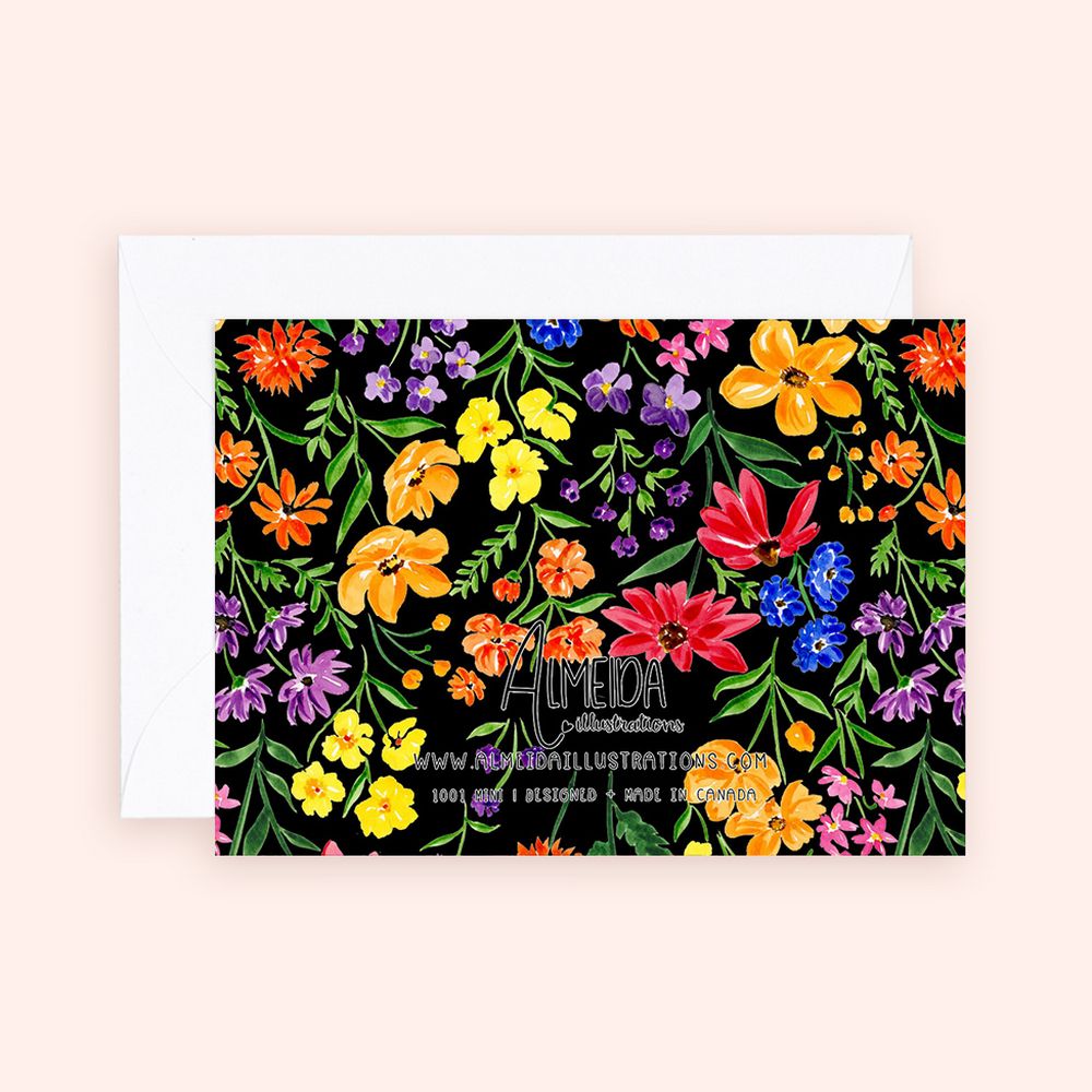 Contrast Wildflowers Enclosure Card