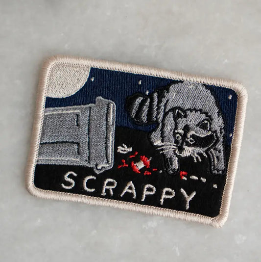 #24 Scrappy Raccoon Trash Sticky Patch