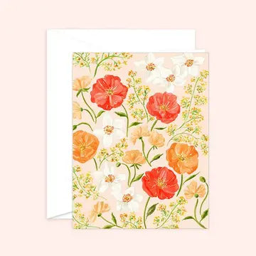Orange Blooms Everyday Card
