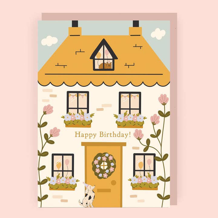 Birthday House Pretty Birthday Card