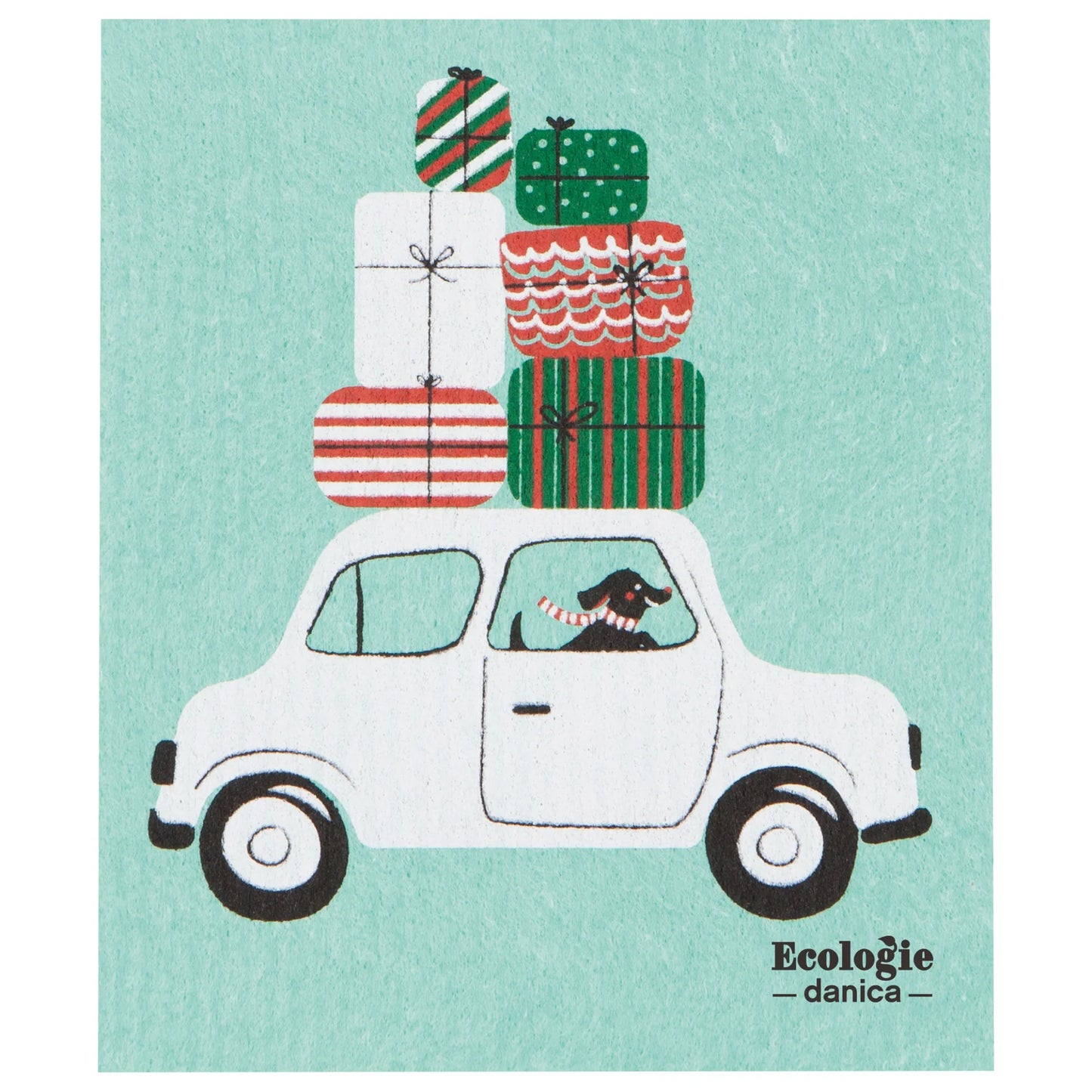 Swedish Dishcloth Winter Wheels Dog