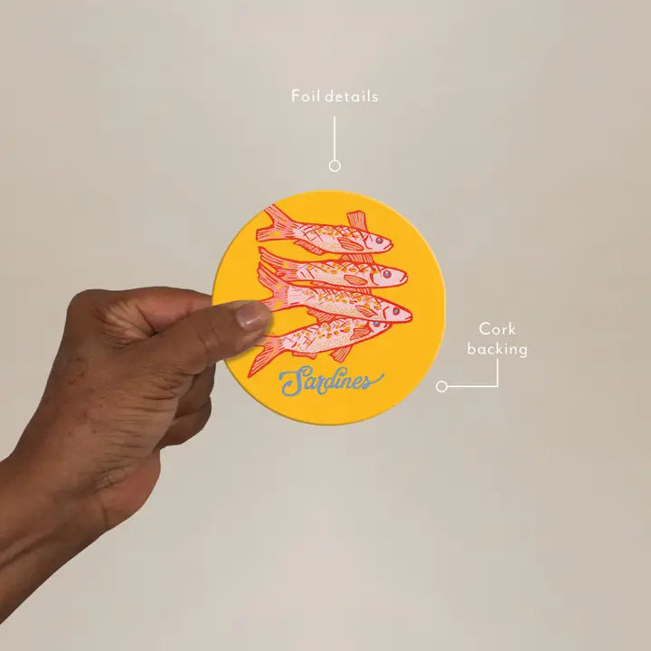 Pink Sardines Coaster