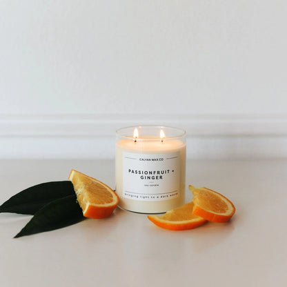 Glass Tumbler Soy Candle Passionfruit + Ginger