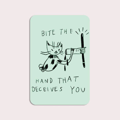 S55 Bite the Hand Waterproof Vinyl Sticker