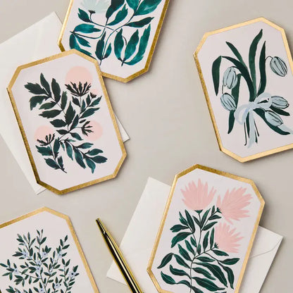 Chrysanthemum Botanical Die Cut Mini Card