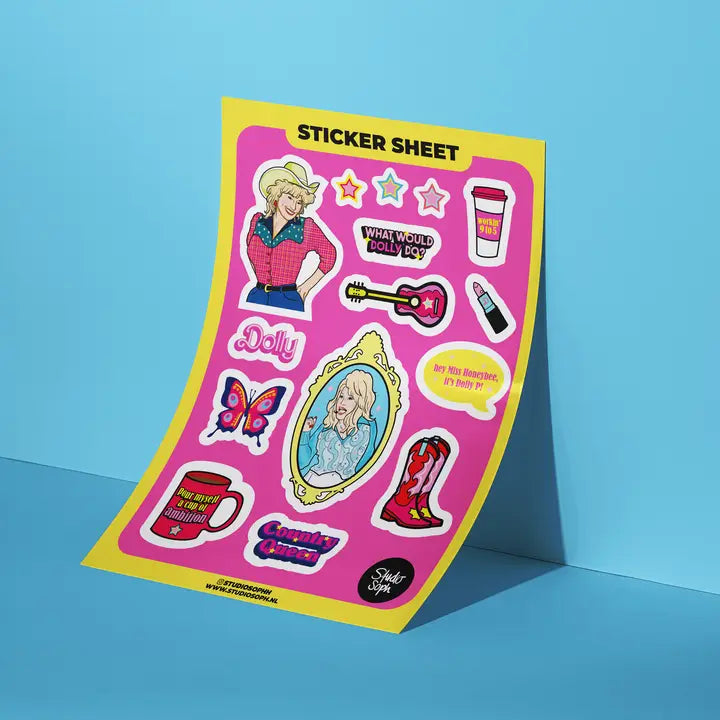 Dolly Cowgirl Sticker Sheet