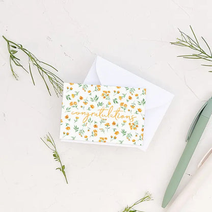 Floral Congratulations Enclosure Card