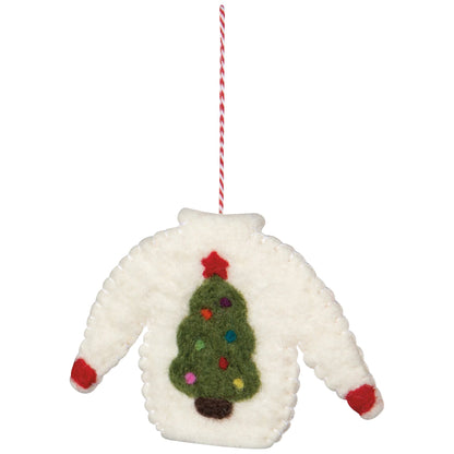 Felt Ugly Xmas Sweater Ornament