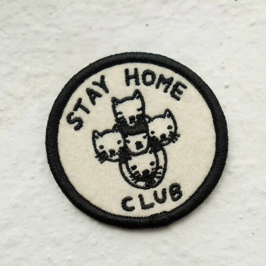 #59 Stay Home Club  Logo Felt Sticky Patch