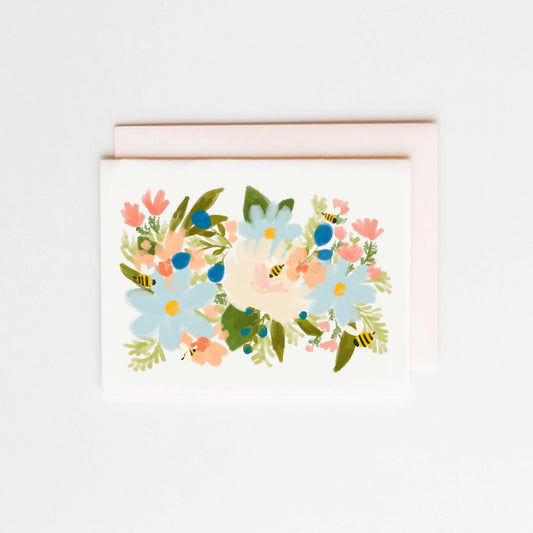 Bee Floral Card