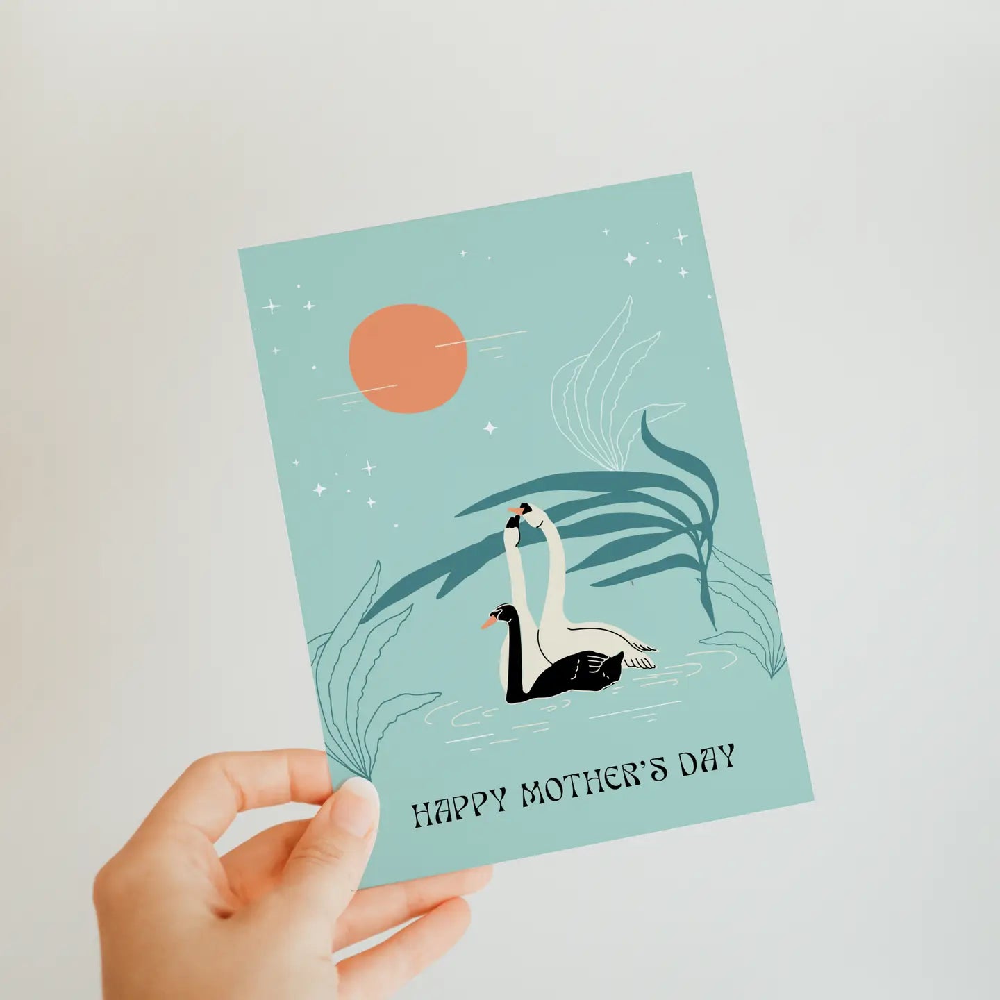 Swans Mother's Day Greeting Card