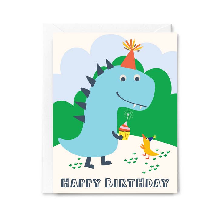 Happy Birthday Dinosaur Greeting Card