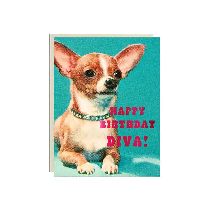 Birthday Diva Foil Birthday Greeting