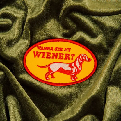 #20 See My Wiener Iron-On Embroidered Patch