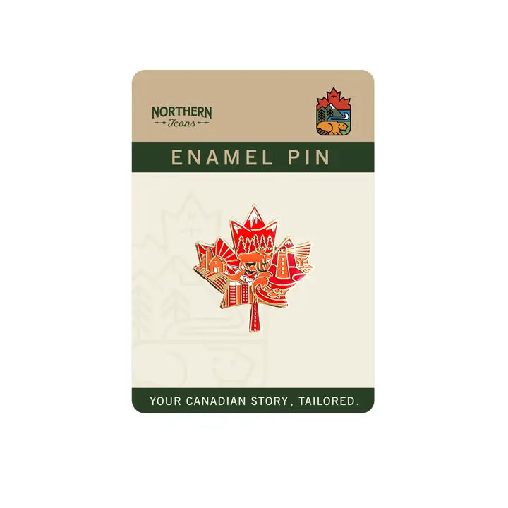 @10 Canada Maple Leaf Enamel Pin - Iconic Landmarks Design