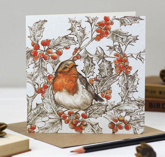 Robin and Holly Card