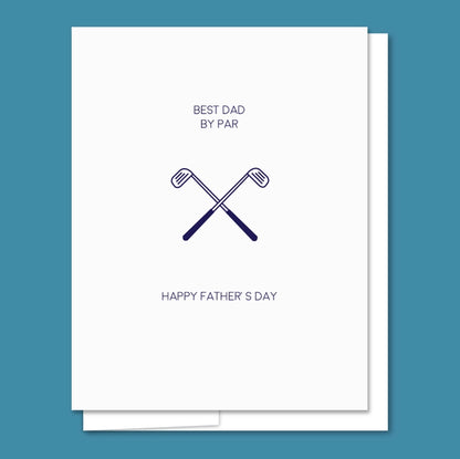 Best Dad by Par Letterpress Father's Day Card