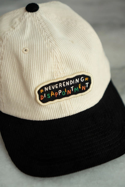 Neverending Disappointment Patched Corduroy Dad Hat
