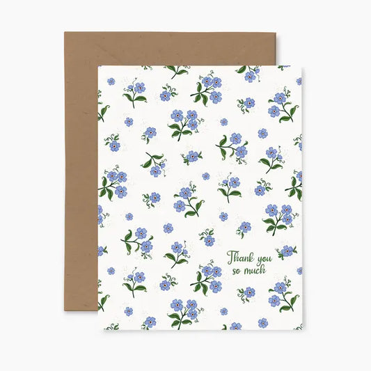 Forget-Me-Nots "Thank You So Much" Greeting Card
