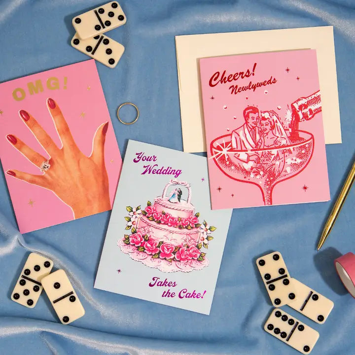 Cheers! Newlyweds Foil Wedding Card