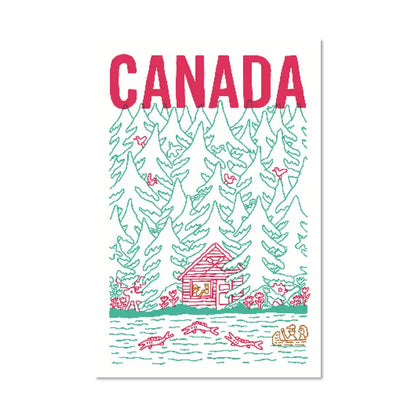 Cabane Au Canada Postcard