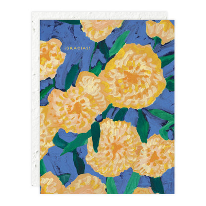 Bursts Of Marigolds Thank You Card