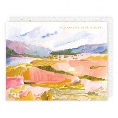 Pink And Blue Desert Birthday Card