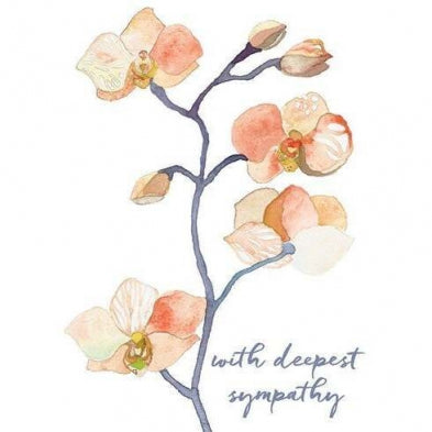 Peach Orchid Sympathy Card