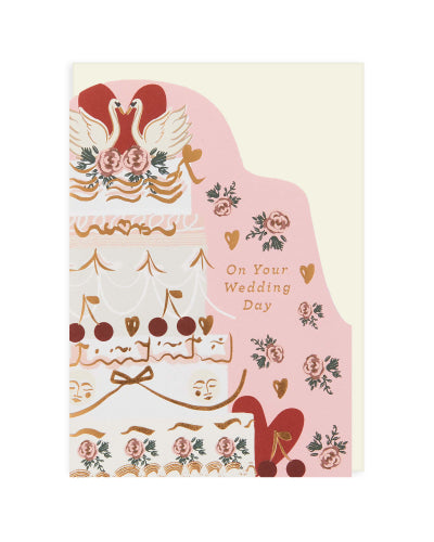 Vintage Wedding Cake Card