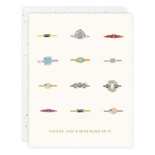 Fiance Sprouts Mini Greeting Card