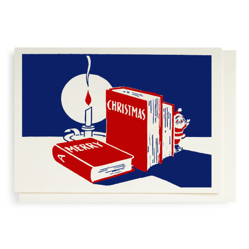 Books Merry Christmas Mini Card