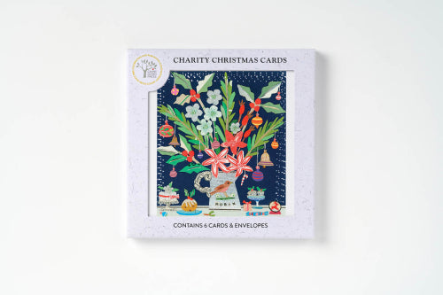 Robin And Mince Pies Boxed Holiday Cards