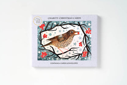 Song Thrush With Berries Boxed Holiday Cards