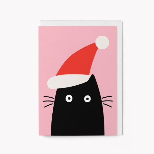 Santa Cat Card