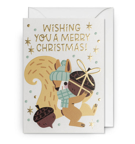 Squirrel Wishing You A Merry Christmas Card