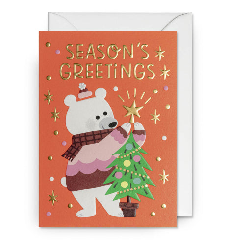 Polar Bear Seasons Greetings Card