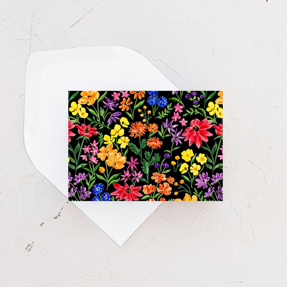 Contrast Wildflowers Enclosure Card