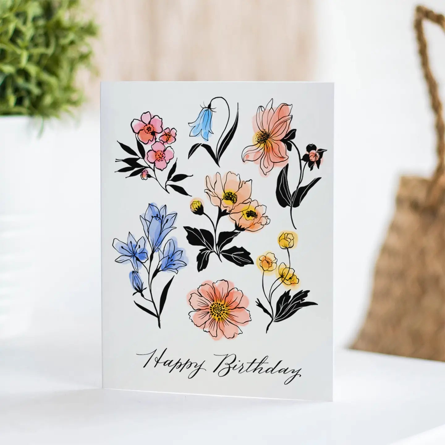 Scottish Floral Birthday Greeting Card