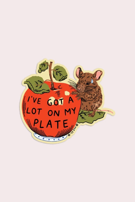 S122 A Lot On My Plate Vinyl Sticker